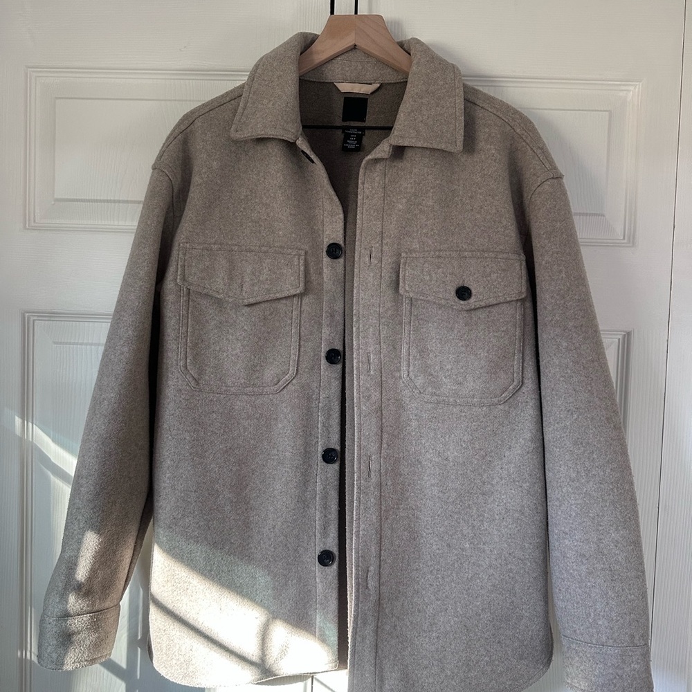 H&M Gray Wool-Blend Shacket